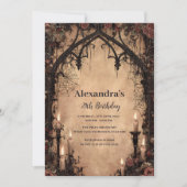 Midnight Gothic Cathedral Birthday 招待状 (正面)