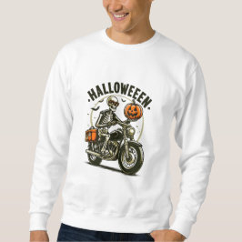 Midnight Halloween Biker Skeleton スウェットシャツ