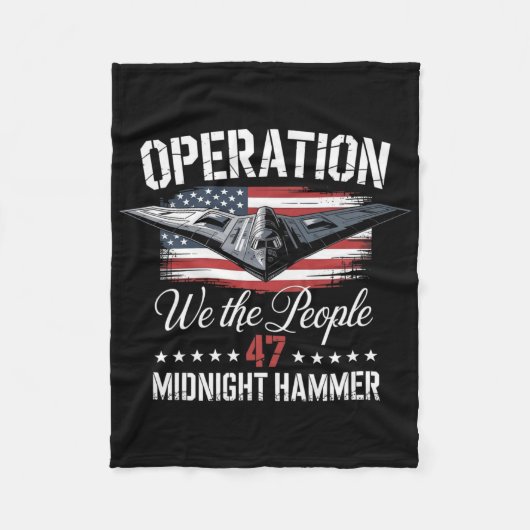 Midnight Hammer B-2 Stealth Jet Operation Midnight フリースブランケット (正面)