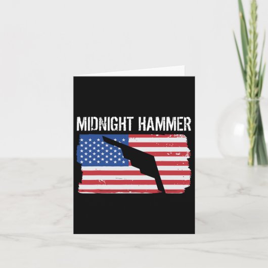Midnight Hammer B-2 Stealth Jet Operation Usa Flag カード (正面)