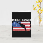 Midnight Hammer B-2 Stealth Jet Operation Usa Flag カード (黄色い花)