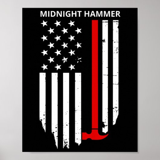 Midnight Hammer B-2 Stealth Jet Operation Usa Flag ポスター (正面)