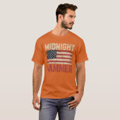 Midnight Hammer B-2 Stealth Jet Usa Flag Tシャツ (正面フル)