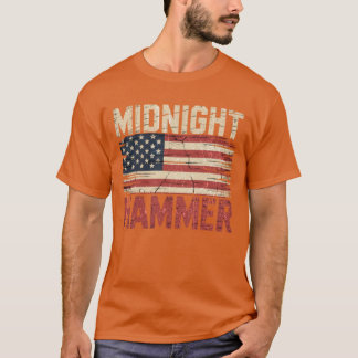 Midnight Hammer B-2 Stealth Jet Usa Flag Tシャツ