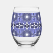 Midnight Indigo Kaleidoscope  ステムなしワイングラス (裏面)