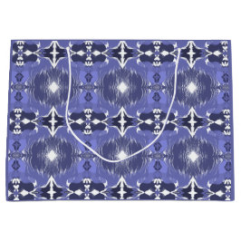 Midnight Indigo Kaleidoscope  ラージペーパーバッグ