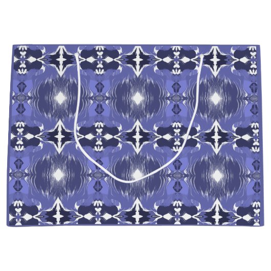 Midnight Indigo Kaleidoscope  ラージペーパーバッグ (正面)