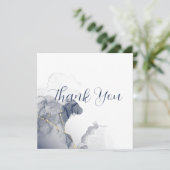 Midnight Ink & Gold Wedding Thank You Cards サンキューカード (スタンド正面)