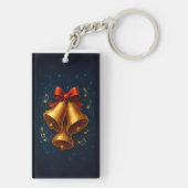 Midnight Jingle: Holiday Keychain with Golden Glow キーホルダー (裏面)