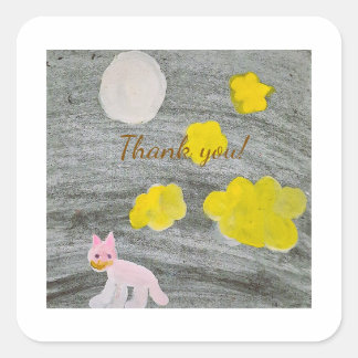 Midnight Kitty Adventure  スクエアシール