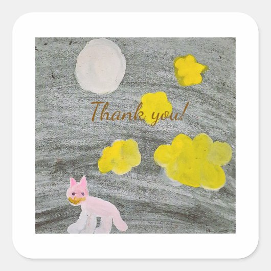 Midnight Kitty Adventure  スクエアシール (正面)