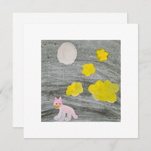 Midnight Kitty Adventure_Invitation Card 招待状 (正面/裏面)