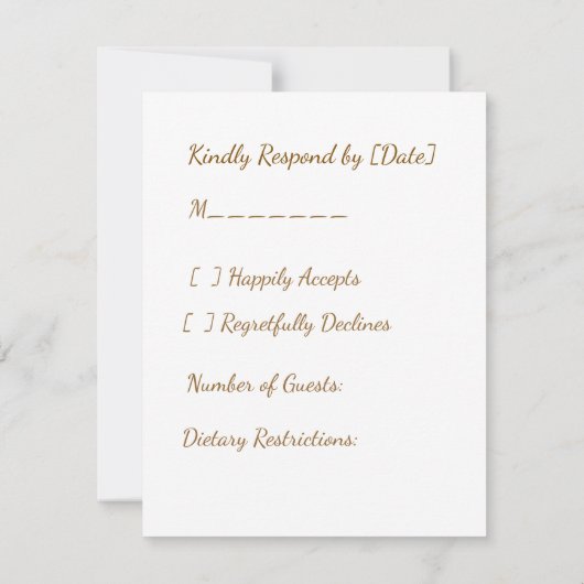 Midnight Kitty Adventure Response Card 出欠カード (裏面)