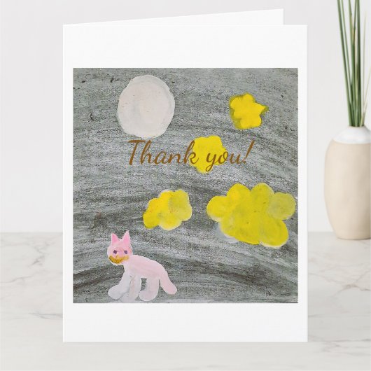 Midnight Kitty Adventure Thank You Card サンキューカード (正面)