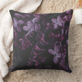 Midnight Lilac Reverie Throw Pillow クッション (ブランケット)
