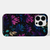 MIDNIGHT LUMINOUS FLOWER DESIGN iPhoneケース (裏面横)