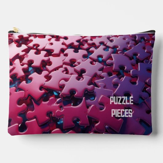 Midnight Magenta Puzzle Piece Keeper Pouch アクセサリーポーチ (正面)