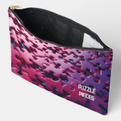 Midnight Magenta Puzzle Piece Keeper Pouch アクセサリーポーチ (見開き)