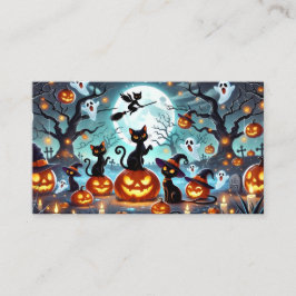 Midnight Magic: 黒猫とカボチャのハロウィン  エンクロージャーカード