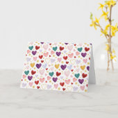 Midnight Majesty Watercolor Hearts カード (黄色い花)