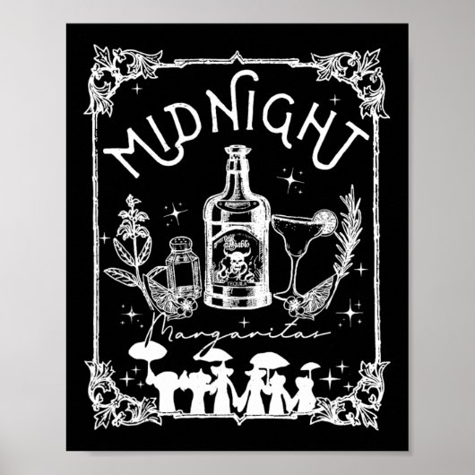 Midnight Margaritas Practical Magic Tee Halloween ポスター (正面)