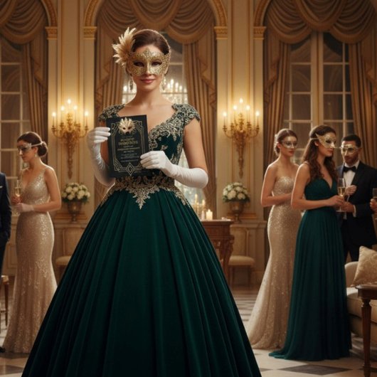 Midnight Masquerade formal birthday 招待状