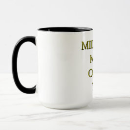 Midnight Meow Coffee Time–Black & Gold Cat Mug マグカップ