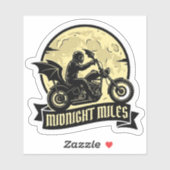 Midnight Miles Gothic Bat Wing Biker Vinyl シール (シート)
