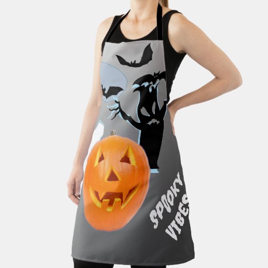 Midnight Mischief in Haunted Script エプロン (インサイチュ)