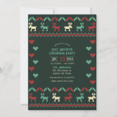 Midnight Mistletoe Ugly Sweater Christmas Party 招待状 (正面)