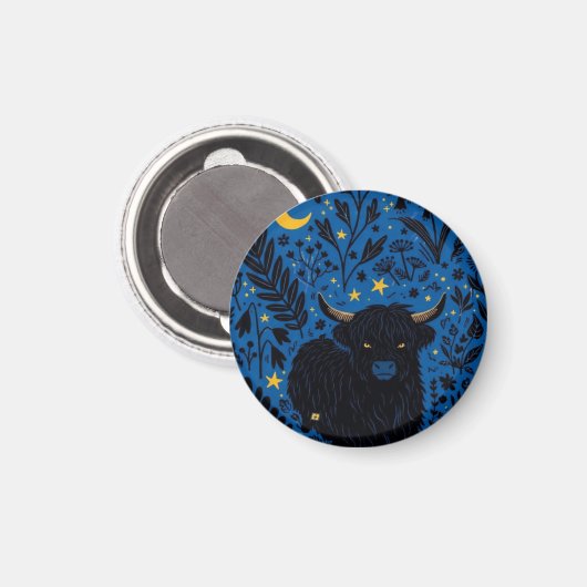 Midnight Moo Keychain マグネット (正面/裏面)