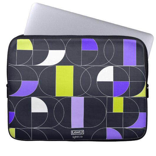 Midnight Mosaic Laptop sleeve ラップトップスリーブ (正面)
