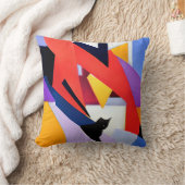 Midnight Muse - Black Cat and Art Edit クッション (ブランケット)