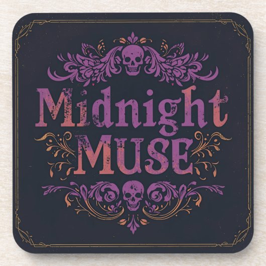 Midnight Muse Gothic Coaster Set | Velvet Chaos Co コースター (正面)