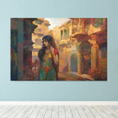 Midnight Musings, by artist Bella Catza キャンバスプリント (インサイチュ (ウッドフロア))