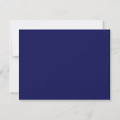 Midnight Navy Wavy Frame Note Card 招待状 (裏面)