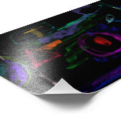 Midnight Neon Luminescent Echoes フォトプリント (角)