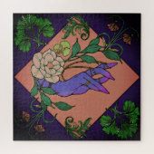 “Midnight Offering” – Botanical Hand & Bloom  ジグソーパズル (横)