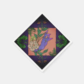 “Midnight Offering” – Botanical Hand & Bloom スタンダードカクテルナプキン (角)