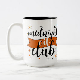 Midnight Oil Club、スケルトン&スターのスプーキーシーズンデザイン ツートーンマグカップ