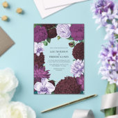 Midnight Orchid, Velvet Aubergine & Misty Mauve アクリル招待状 (インサイチュ (ウェディング))