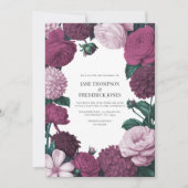 Midnight Orchid, Velvet Aubergine & Misty Mauve 招待状 (正面)