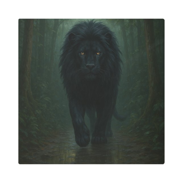 Midnight Panther King メタルプリント (正面)