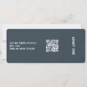 Midnight Plum, Neon Pink & Dark Charcoal Cinema 招待状 (裏面)