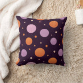 Midnight Plum Polka Dot  クッション (ブランケット)