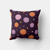 Midnight Plum Polka Dot  クッション (裏面)