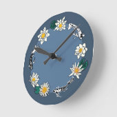 Midnight Pond Botanical Circle Wall Clock ラウンド壁時計 (傾斜)