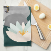 Midnight Pond Fire Salamander キッチンタオル (四つ折り)