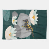 Midnight Pond Fire Salamander キッチンタオル (横)