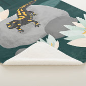 Midnight Pond Fire Salamander シェルパブランケット (3/4)